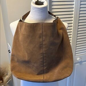 Banana Republic Tan Suede Cowhide Hobo Bag
